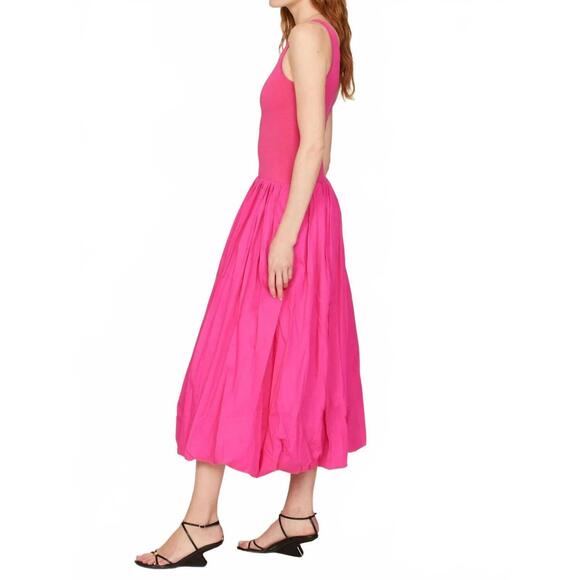 NEW DEREK LAM 10 CROSBY one shoulder midi dress in pink - Picture 3 of 6